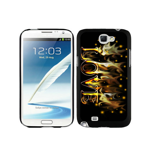 Valentine Love Fire Samsung Galaxy Note 2 Cases DQF